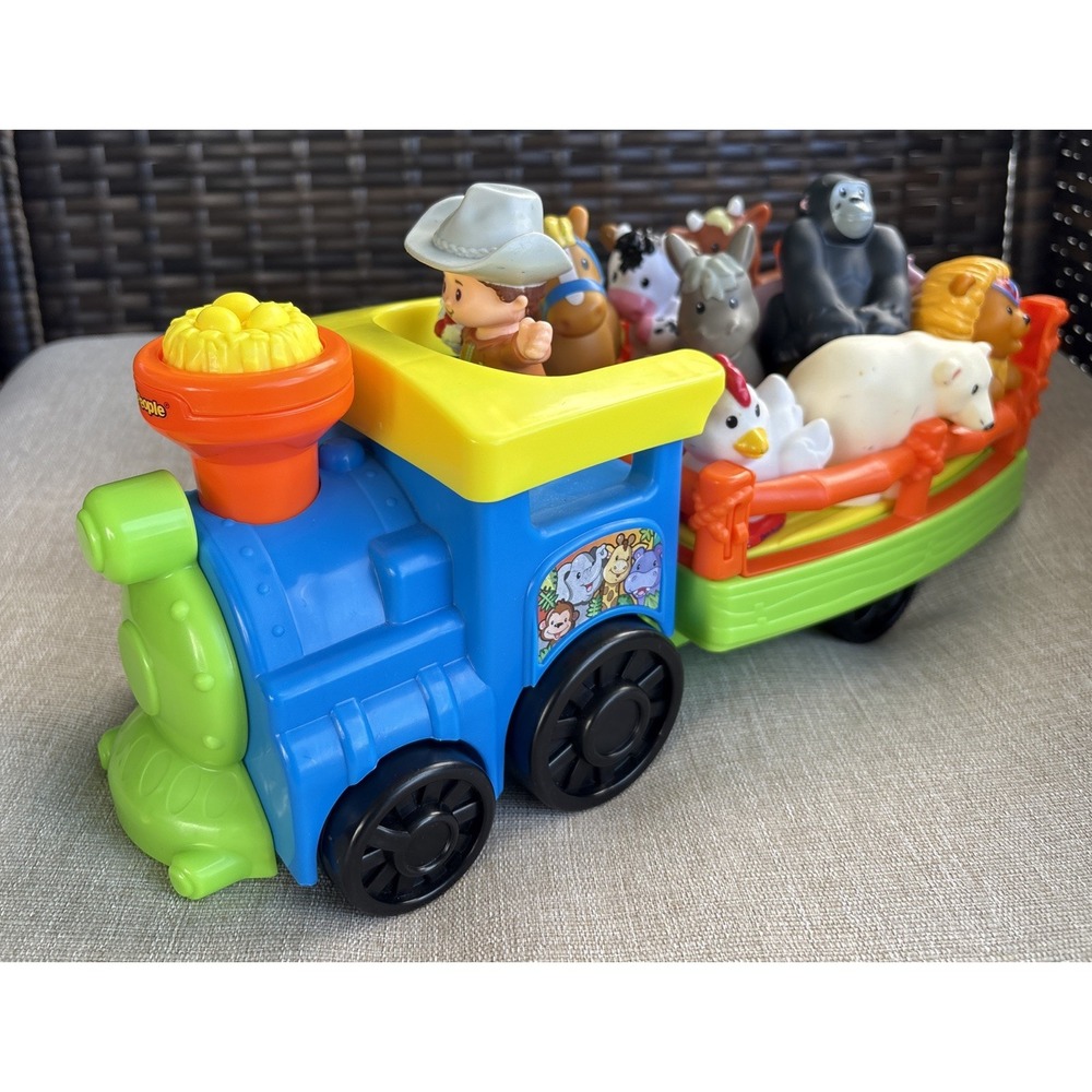 Fisher-Price Little People Toddler Toy Train Choo-Choo Zoo W/ Music Sounds 2014